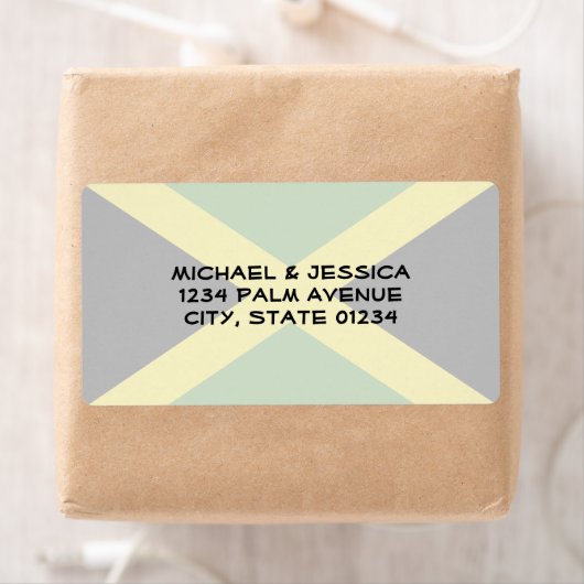 Étiquette Drapeau Jamaïque (En situation)