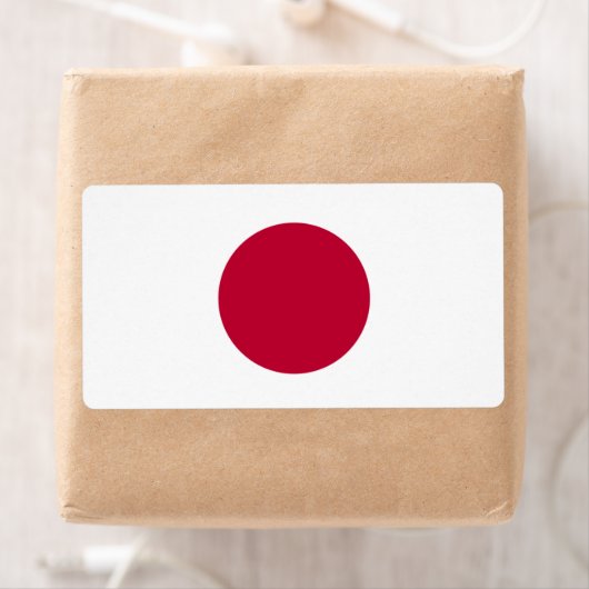 Étiquette Drapeau japonais (En situation)