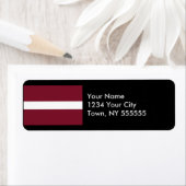 Étiquette Drapeau Lettonie (En situation)