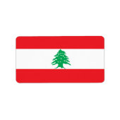 Étiquette Drapeau libanais (Devant)
