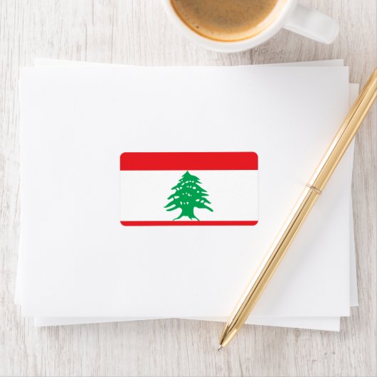 Étiquette Drapeau libanais (En situation)