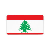 Étiquette Drapeau libanais (Devant)