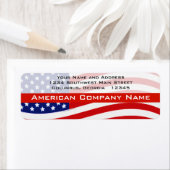 Étiquette Drapeau moderne des États-Unis (En situation)