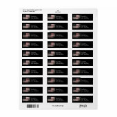 Étiquette Drapeau noir américain Grunge (Feuille entière)