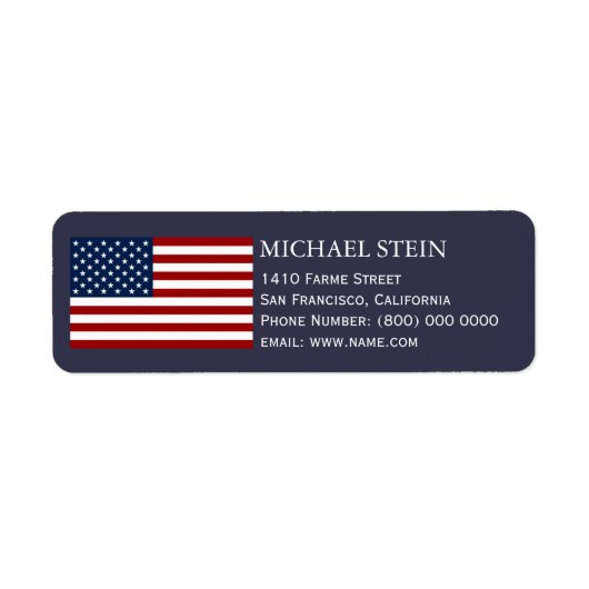 Étiquette Drapeau, nom et (Devant)