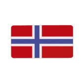 Étiquette Drapeau norvégien (Devant)