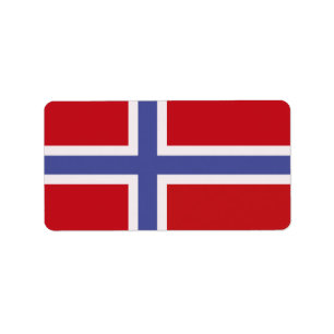 Étiquette Drapeau norvégien