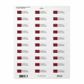 Étiquette Drapeau norvégien (Feuille entière)