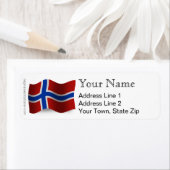 Étiquette Drapeau norvégien (En situation)