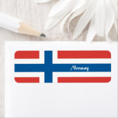 Étiquette Drapeau norvégien, Norvège (En situation)