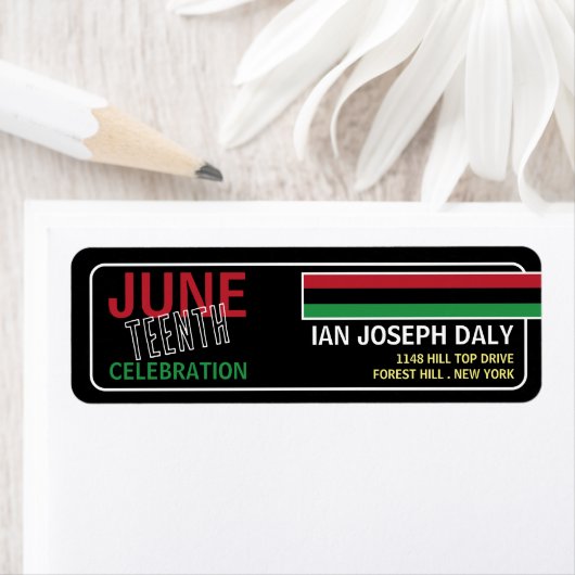 Étiquette Drapeau panafricain Conception, 12° anniversaire (En situation)