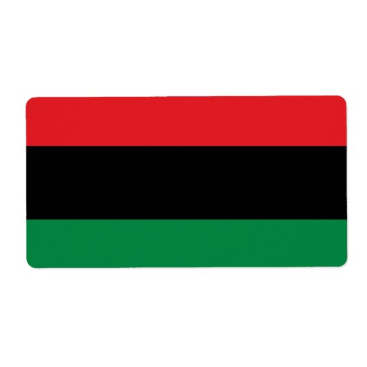 Étiquette Drapeau panafricain UNIA (Devant)