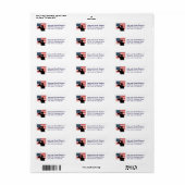 Étiquette Drapeau patriotique (Feuille entière)