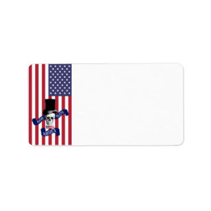 Étiquette Drapeau patriotique américain