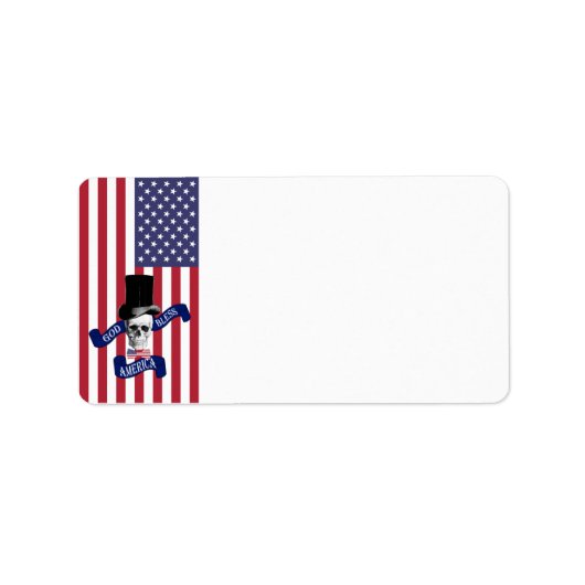 Étiquette Drapeau patriotique américain (Devant)