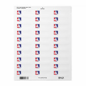 Étiquette Drapeau Patriotique-États-Unis (Feuille entière)