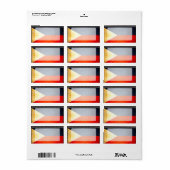 Étiquette Drapeau philippin baisé par Sun (Feuille entière)