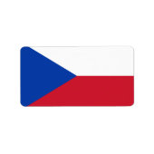 Étiquette Drapeau République tchèque (Devant)