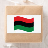 Étiquette Drapeau rouge, noir et vert (En situation)