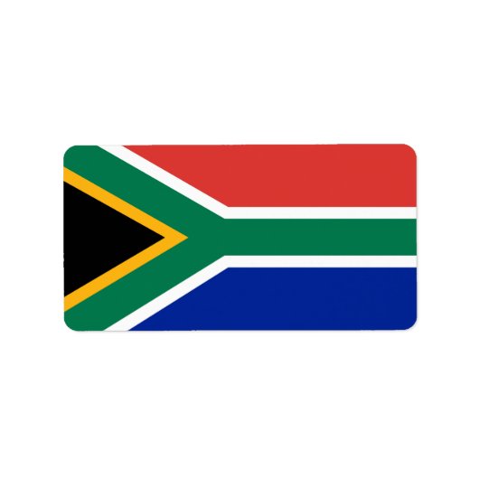 Étiquette drapeau sud-africain (Devant)