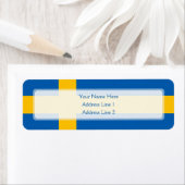 Étiquette Drapeau suédois (En situation)