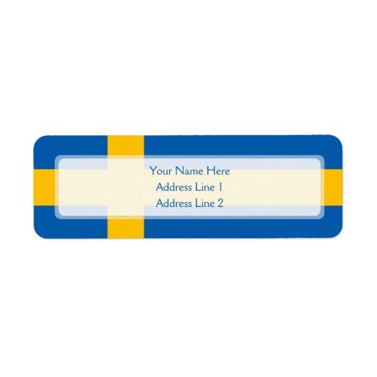 Étiquette Drapeau suédois (Devant)