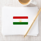 Étiquette Drapeau Tadjikistan (En situation)