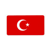 Étiquette Drapeau turc (Devant)