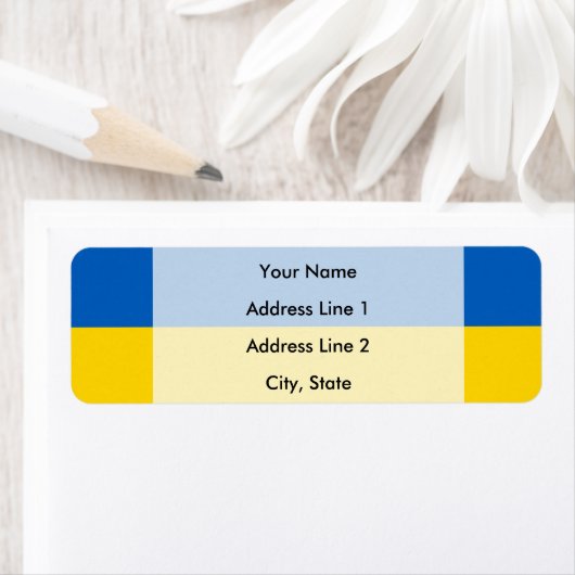 Étiquette Drapeau ukrainien (En situation)