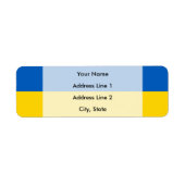 Étiquette Drapeau ukrainien (Devant)