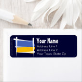 Étiquette Drapeau ukrainien (En situation)