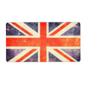 Étiquette Drapeau Union Jack vintage (Devant)