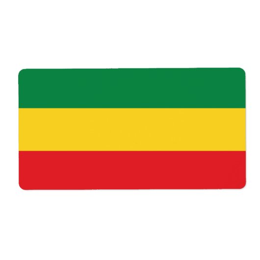 Étiquette Drapeau vert, or (jaune) et rouge (Devant)