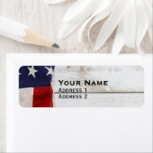 Étiquette Drapeau vintage (En situation)