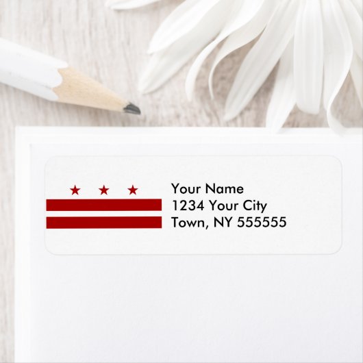 Étiquette Drapeau Washington DC (En situation)