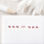 Étiquette Drapeaux américains (En situation)