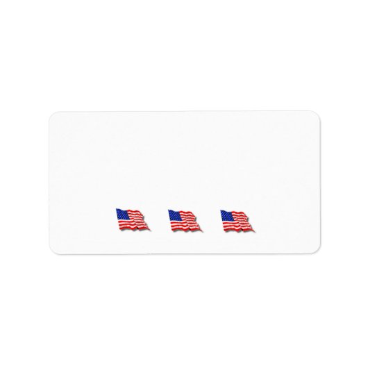 Étiquette Drapeaux américains (Devant)