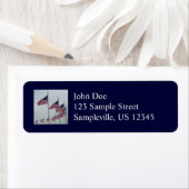 Étiquette Drapeaux américains au Washington Monument (En situation)