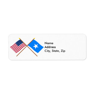 Étiquette Drapeaux croisés États-Unis et Somalie