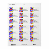Étiquette Drapeaux de signalisation nautique colorés (Feuille entière)