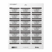 Étiquette Draperie classique avec perles (Feuille entière)