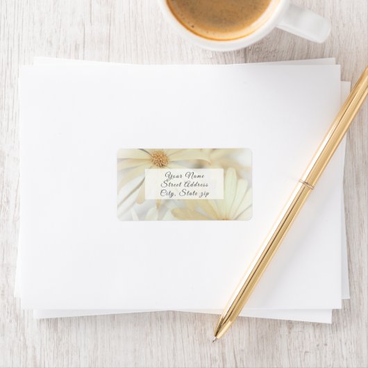 étiquette "Dreamy Daisies" (En situation)