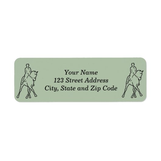 Étiquette Dressage Horse & Rider - Half Pass (Devant)