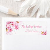 Étiquette Drifting Pink Petal Romantic Botanical (En situation)