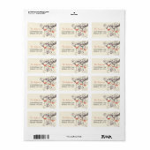 Étiquette Driftwood Tree Orange Inséparable Adresse de retou (Feuille entière)