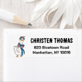 Étiquette Drôle 4 juillet Oie (En situation)