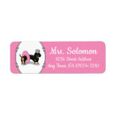 Étiquette Drôle Ballerina Princess Dachshund (noir & bronzag (Devant)