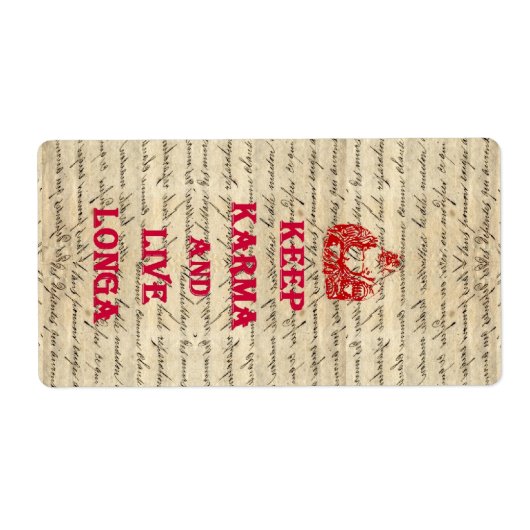 Étiquette Drôle Bouddha disant (Devant)