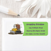 Étiquette Drôle bulldozer de conduite de taureaux (En situation)