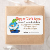 Étiquette Drôle canard dessin animé de danse illustration ca (En situation)